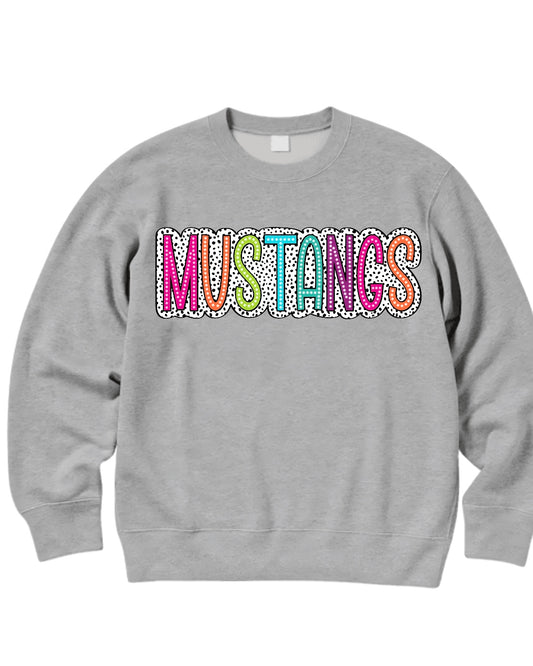 Rainbow mustangs sweat shirt